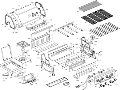 Page A Diagram and Parts List for 9761-84  Broil King Grill